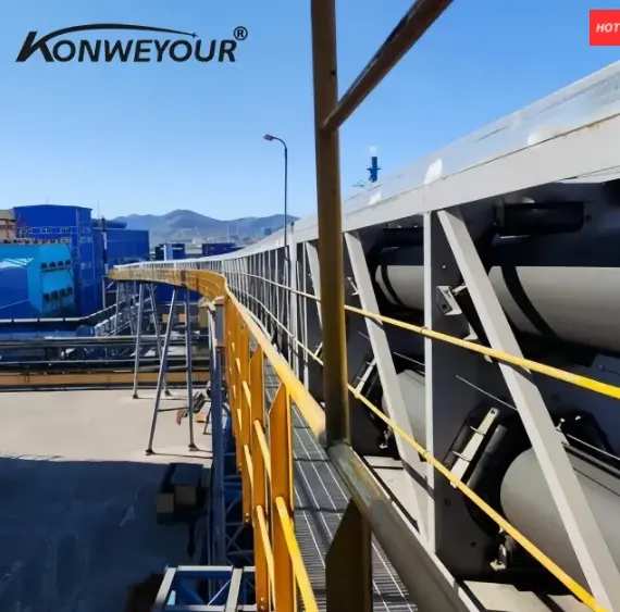 Transportador de cinta tubular oñembotýva .